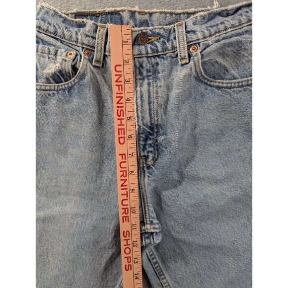 Vintage Levis 551 Jeans Womens SZ 4 Blue Relaxed Fit Tapered Leg Paper Tag Y2K - Picture 7 of 16